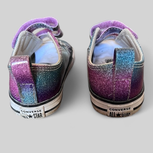 Girls Converse Glitter Rainbow, size 7 - Picture 4 of 7